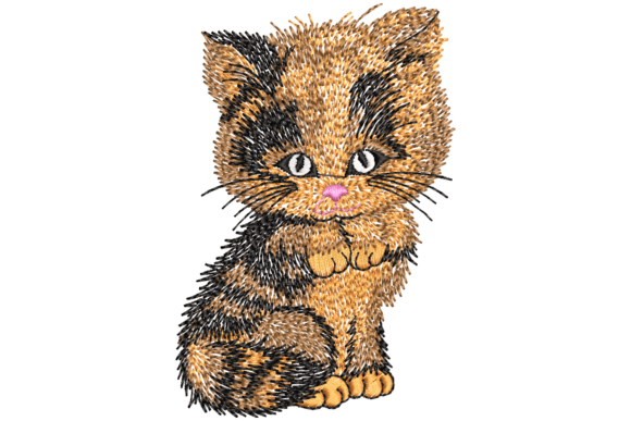 Cute Cat Machine Embroidery Design for Holiday Gifts