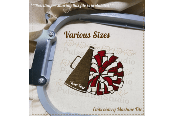Megaphone and Pom Embroidery Design Review