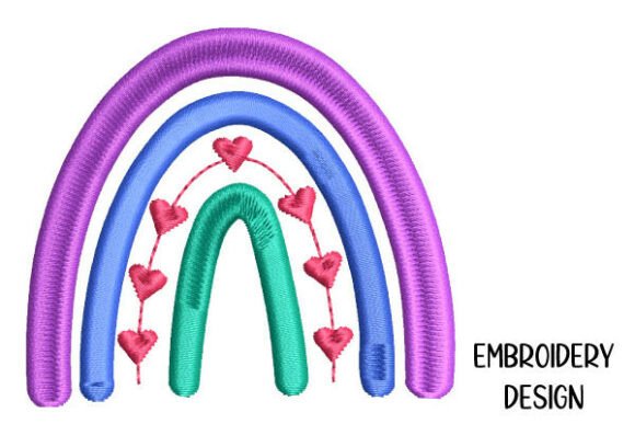 Rainbow with Hearts Embroidery Review