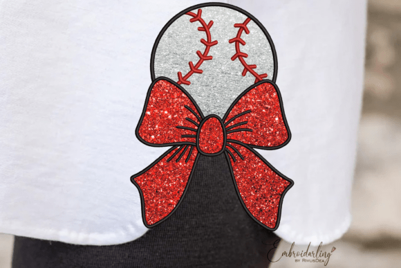 Review: Baseball Side Bow Applique Embroidery Design