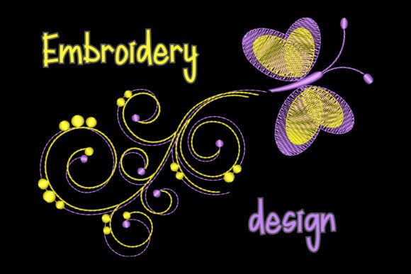 Review: Butterfly Embroidery Design Swirls