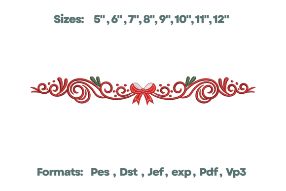Review: Christmas Scroll Bow Border Embroidery