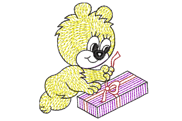 Review: Cute Bear Opening Gift Box Embroidery