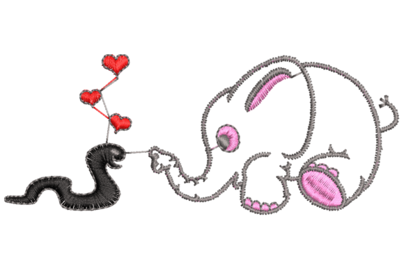 Review: Cute Elephant with Worm Embroidery for Boutique Sweatshirts