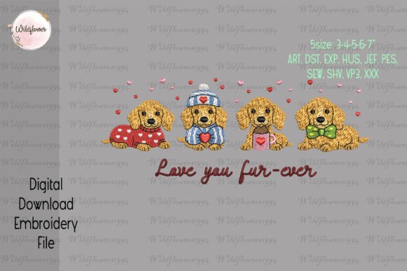 Review: Dachshund Dog Valentine Embroidery File for Holiday Sales