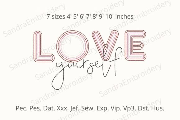Review: Love Yourself Embroidery Design for Craft Fairs
