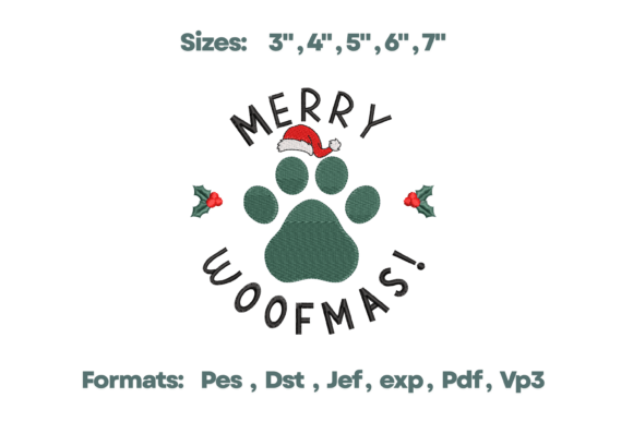 Review: Merry Woofmas Paw Print Embroidery