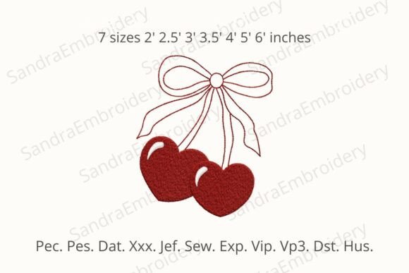 Review: Mini Cherry Bow Embroidery Design for Gifts