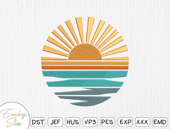 Review: Summer Sunset Embroidery Design for Gifts