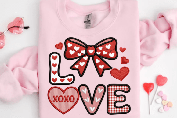 Reviewing Cute Love Bow Valentine Embroidery