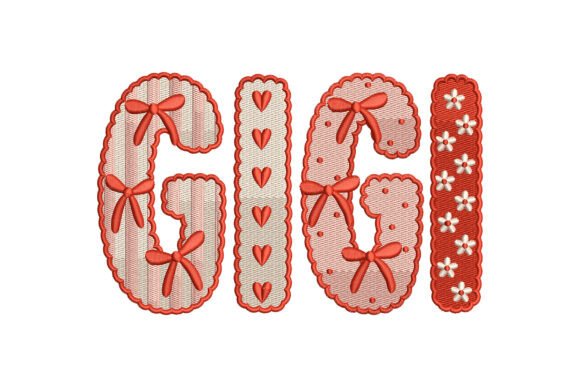 Reviewing GIGI Heart Bow Letter Embroidery Design