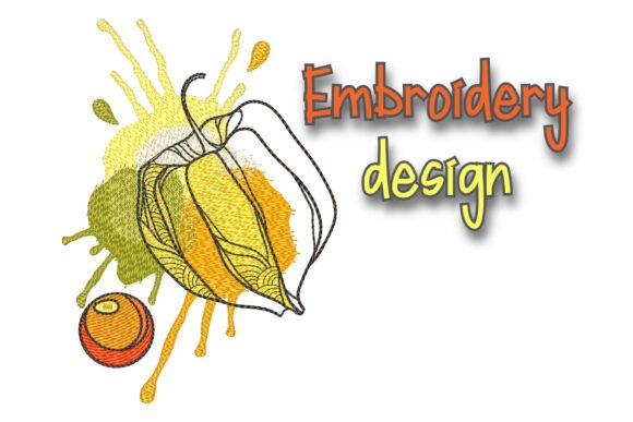 Reviewing the Flower Physalis Embroidery Design