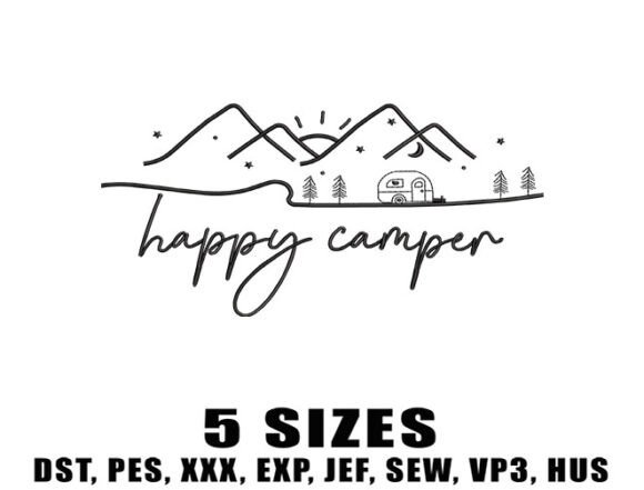 Reviewing the Happy Camper Embroidery Design