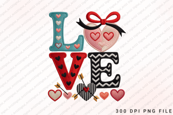 Reviewing the Love Valentine Embroidery PNG Design