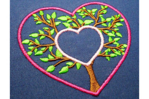 Reviewing Tree Framed with Heart Embroidery Design for Etsy Shops