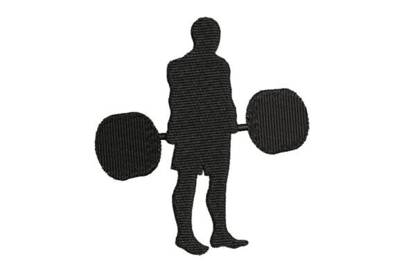 Weightlifter Silhouette Embroidery Design Review